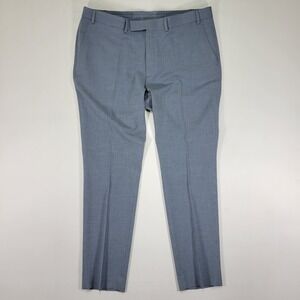 Kenneth Cole Reaction Men's Trousers‎ Blue Houndstooth TECHNI-COLE 40W